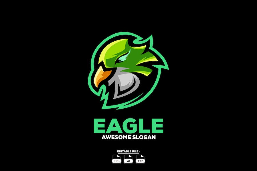 Banner image of Premium Eagle Mascot Design Logo  Free Download