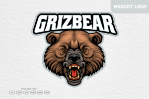 Banner image of Premium Grizzly Bear Logo  Free Download