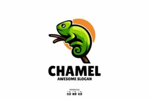 Banner image of Premium Chameleon Mascot Design Logo  Free Download