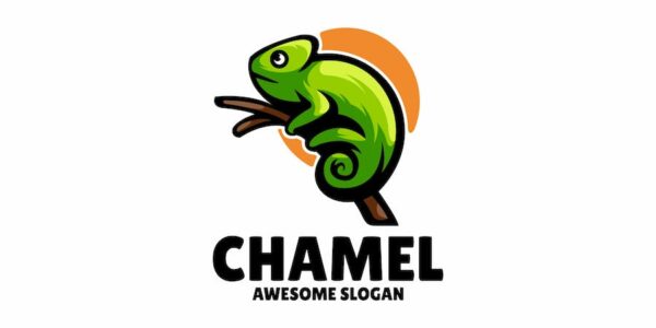 Banner image of Premium Chameleon Mascot Design Logo  Free Download