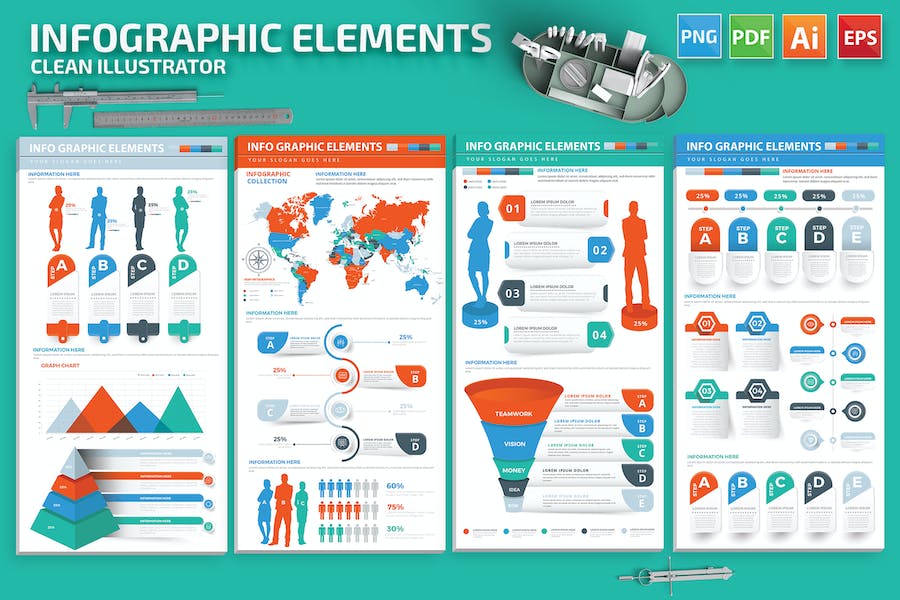 Banner image of Premium Infographic Elements Design  Free Download