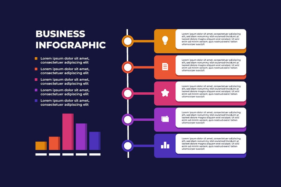 Banner image of Premium Professional Flat Business Infographic  Free Download