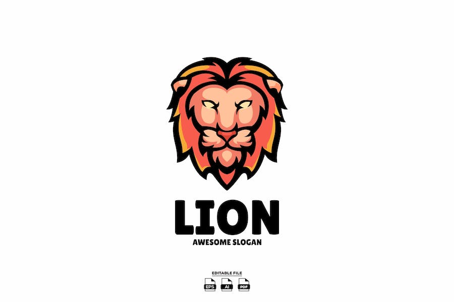 Banner image of Premium Lion Mascot Logo  Free Download