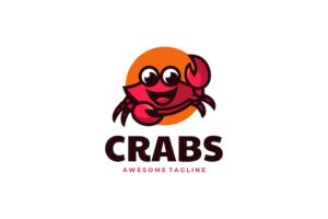 Banner image of Premium Crabs Mascot Carton Logo Template  Free Download