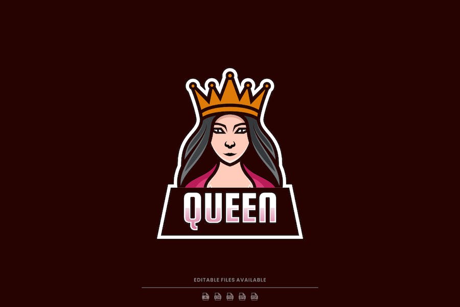 Banner image of Premium Queen eSport and Sport Logo  Free Download