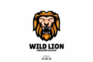 Banner image of Premium Lion Head Mascot Logo  Free Download