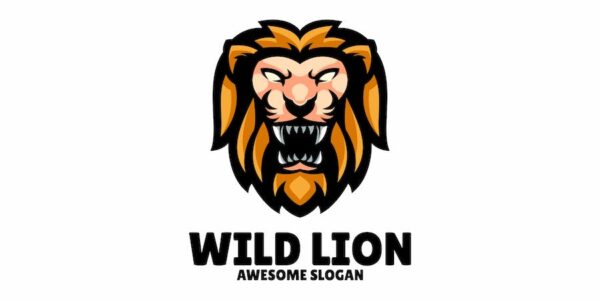 Banner image of Premium Lion Head Mascot Logo  Free Download
