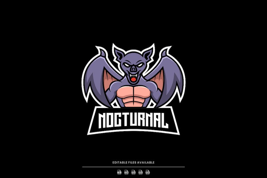 Banner image of Premium Nocturnal E-Sport and Sport Logo  Free Download