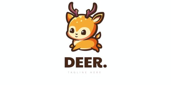 Banner image of Premium Run Deer Logo  Free Download