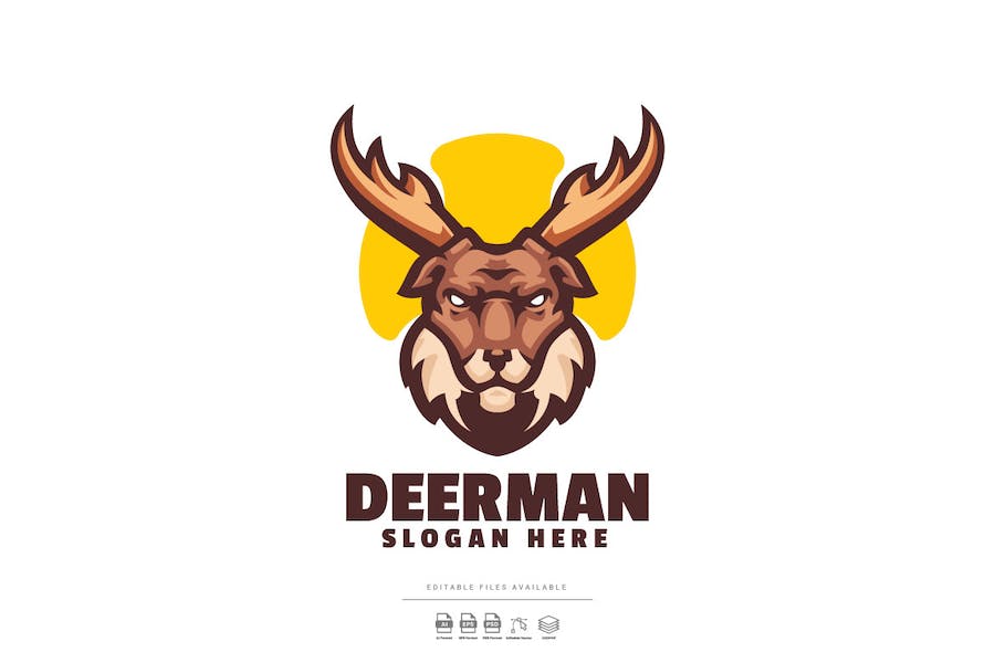 Banner image of Premium Deer Head Mascot Logo  Free Download