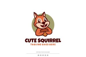 Banner image of Premium Cute Squirrel Mascot Cartoon Logo  Free Download