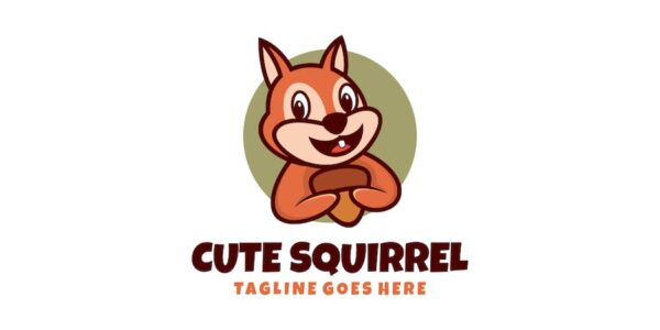 Banner image of Premium Cute Squirrel Mascot Cartoon Logo  Free Download