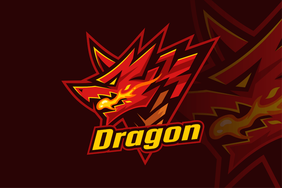 Banner image of Premium Dragon Spits Fire Logo Design  Free Download