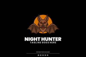 Banner image of Premium Night Hunter Simple Mascot Logo  Free Download