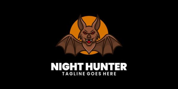 Banner image of Premium Night Hunter Simple Mascot Logo  Free Download