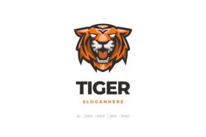 Banner image of Premium Tiger Mascot Logo  Free Download