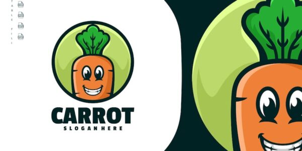 Banner image of Premium Carrot Character Cartoon Mascot Logo  Free Download