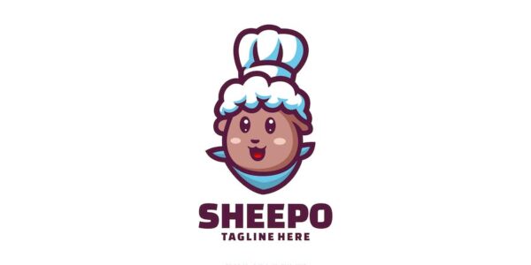 Banner image of Premium Sheep Chef Logo  Free Download