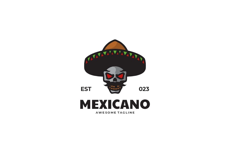 Banner image of Premium Mexican Simple Mascot Logo  Free Download