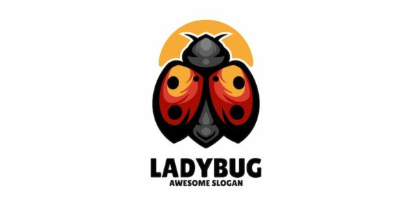 Banner image of Premium Ladybug Illustration Design Logo  Free Download