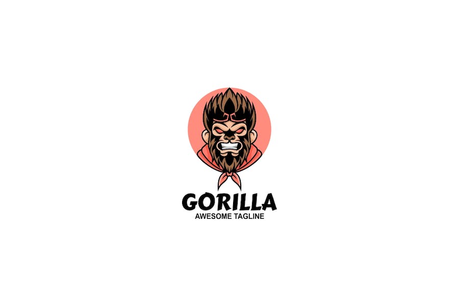 Banner image of Premium Gorilla Mascot Carton Logo Template  Free Download