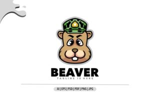 Banner image of Premium Beaver Army Logo  Free Download
