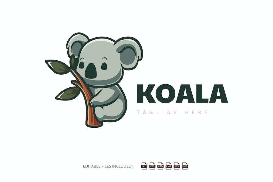 Banner image of Premium Koala Logo Character  Free Download
