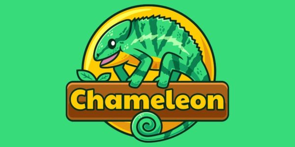 Banner image of Premium Fun Chameleon Cartoon Logo Design  Free Download