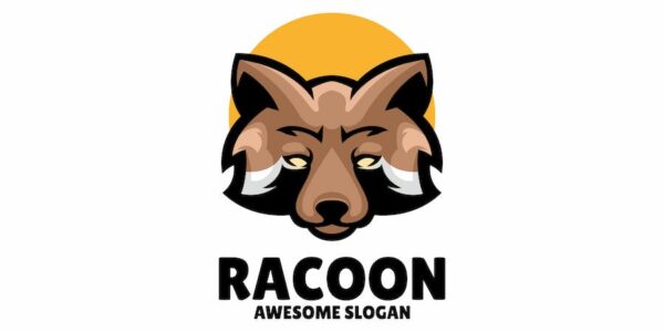 Banner image of Premium Racoon Head Illustration Design Logo  Free Download