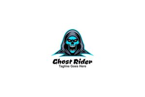 Banner image of Premium Ghost Rider Mascot Carton Logo  Free Download