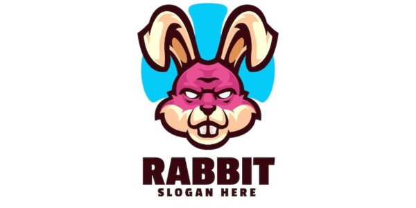 Banner image of Premium Rabbit Head Mascot Logo  Free Download