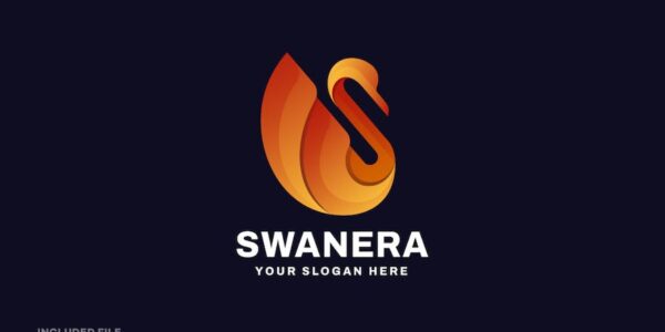 Banner image of Premium Swan Gradient Logo  Free Download