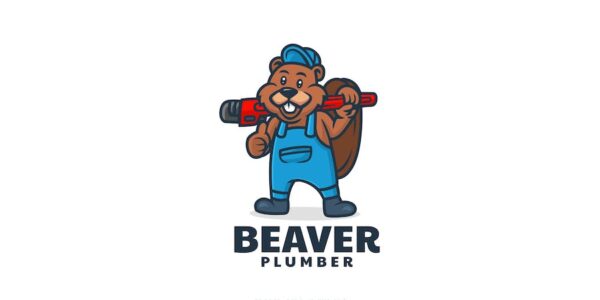 Banner image of Premium Beaver Plumber Logo  Free Download