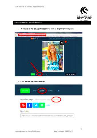 How to embed an issuu publication by Xiaoling  Issuu
