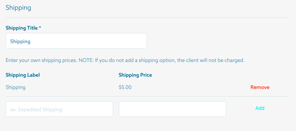 Setting Up Shipping Options  ShootProof Support