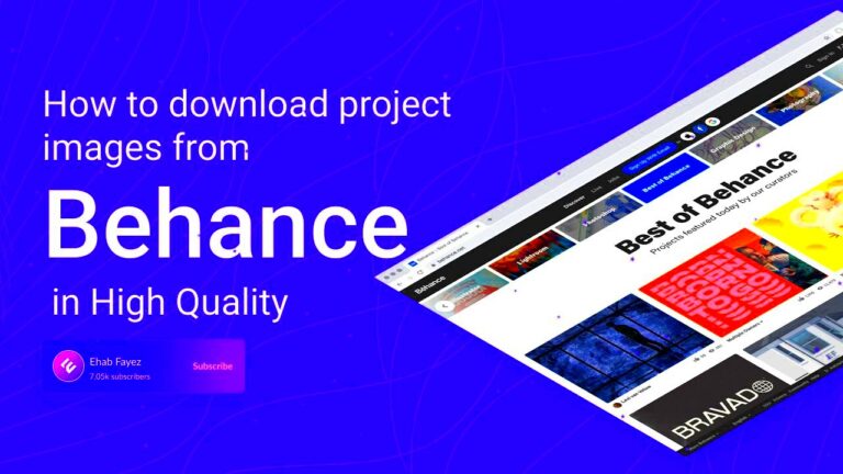 How to download project images from Behance in High Quality