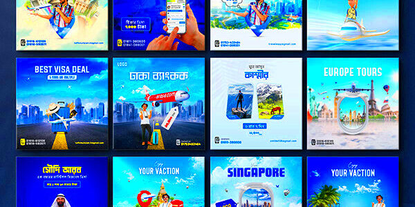 Travel AgencyTour and Travel Social Media Post Design  Behance