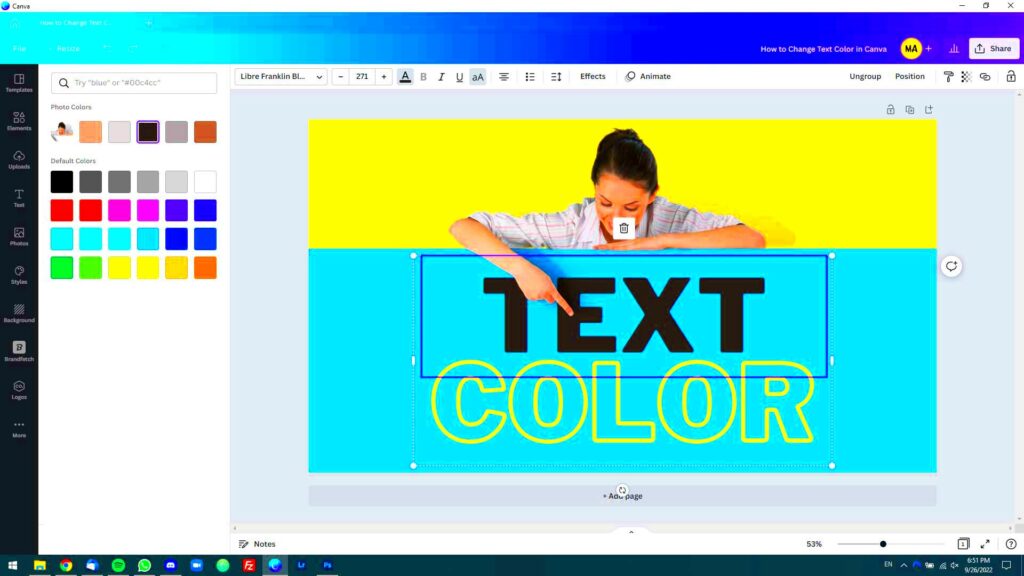 How to Change Text Color in Behance