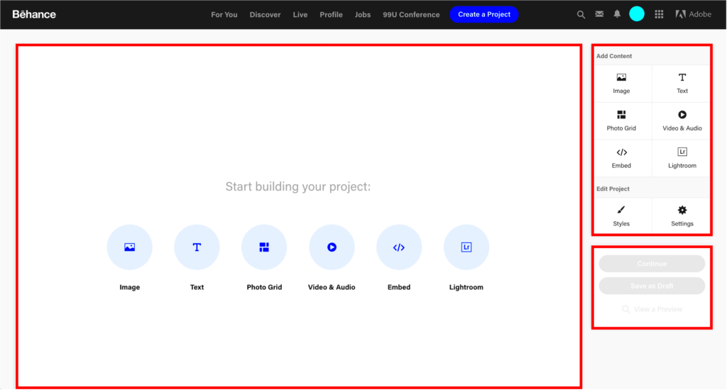 How to Arrange Projects in Behance