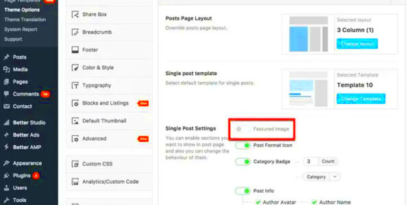 How to Disable Post Thumbnail  BetterStudio Support