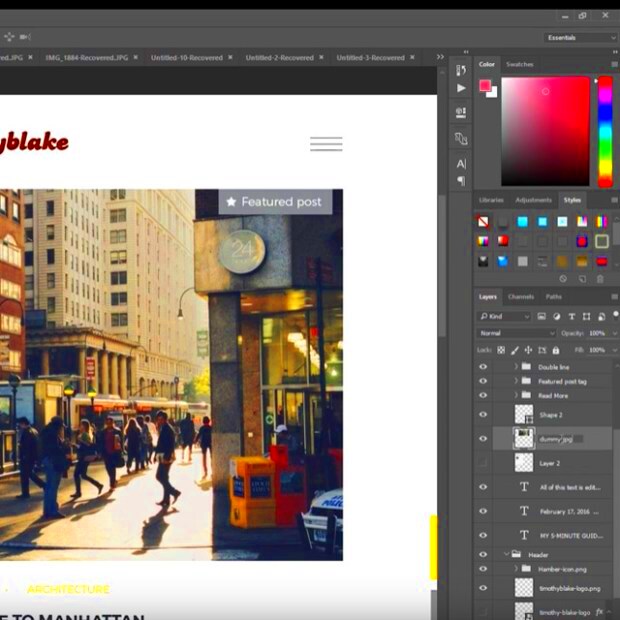 How to Export from Photoshop to Behance