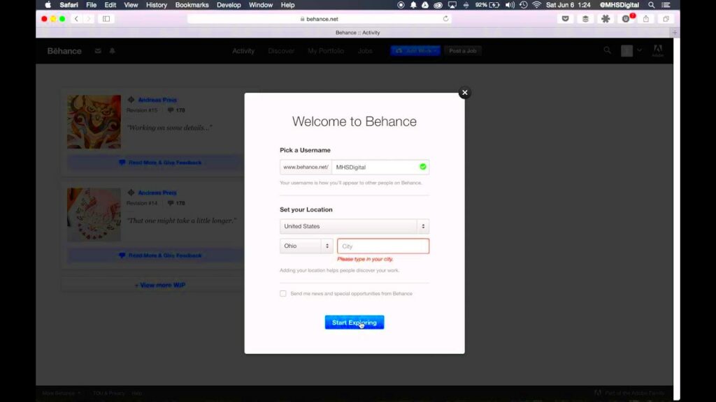 How to Set Up a Behance Account