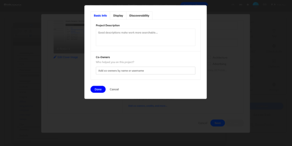 Guide Create  Publish A Project  Behance Helpcenter