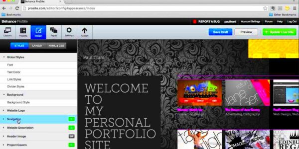 Website in 5 minutes with Behance ProSite  YouTube