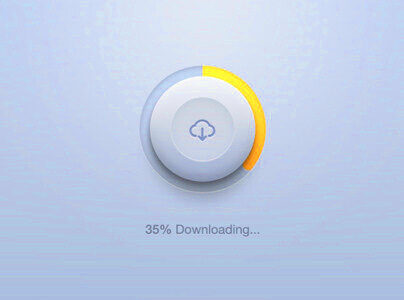 Download Button on Behance