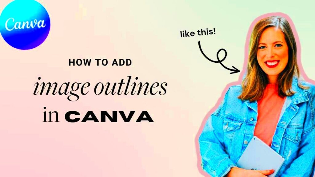 OUTLINE your Images  in Canva quick  easy  YouTube