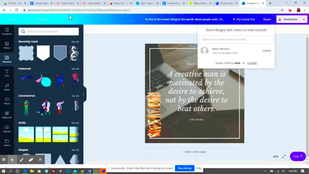 How to Share a Canva image using a link  YouTube