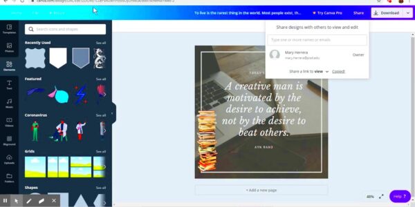 How to Share a Canva image using a link  YouTube