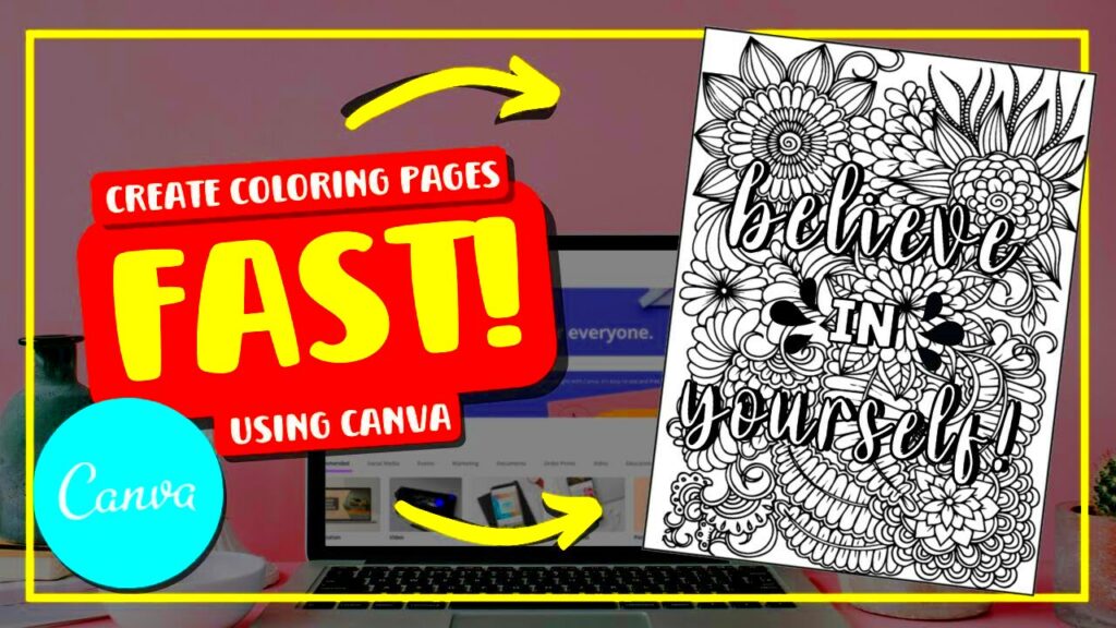 How To Make Coloring Book Pages In Canva The EASY WAY  YouTube