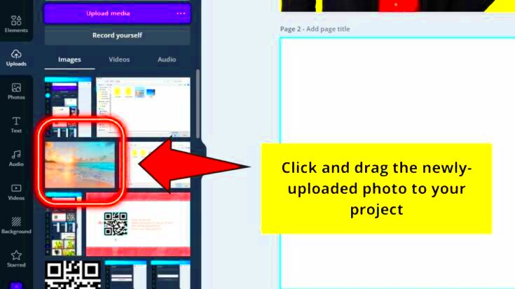 Canva Adding Own Image